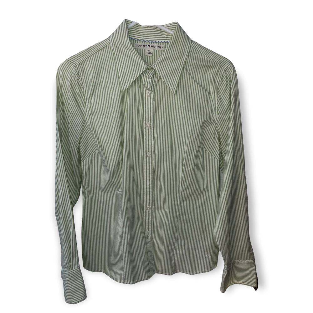 Tommy Hilfiger womens button down shirt Sz M EUC